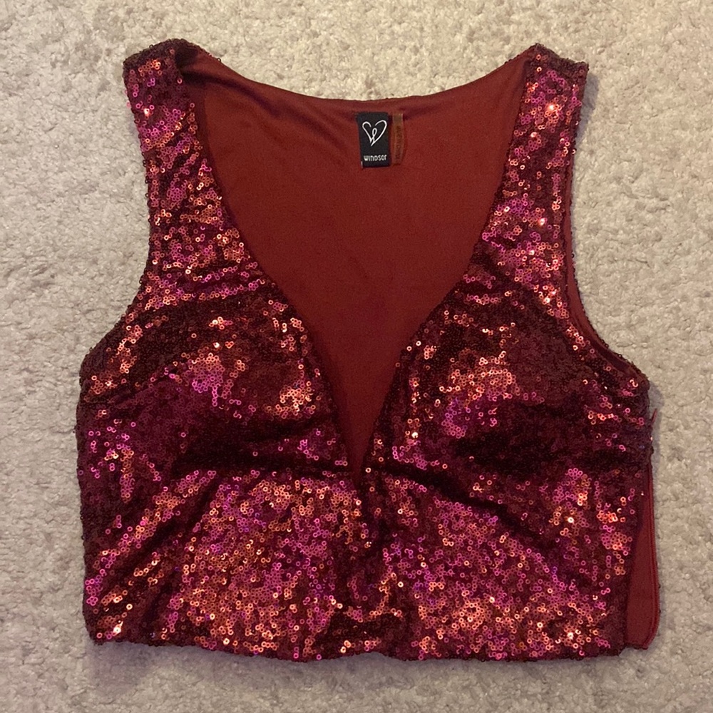 Sparkly Cropped Tank (Windsor)